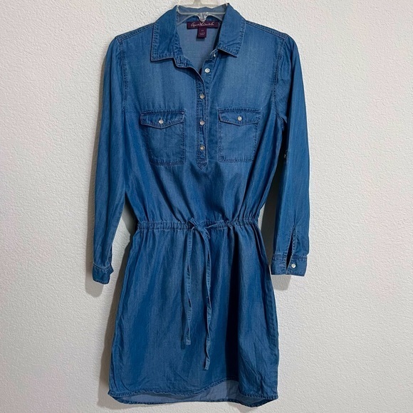 Gloria Vanderbilt Medium Wash Denim Dress New XS - Picture 1 of 14